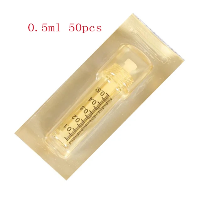 50pcs ampoule 0.5ml 0,5 мл гиалуроновая ручка meso thesera ручка неинвазивное удаление морщин распылитель для губ кожный наполнитель инжектор пистолет для мезотерапии - Номер модели: 50pcs ampoule 0.5ml
