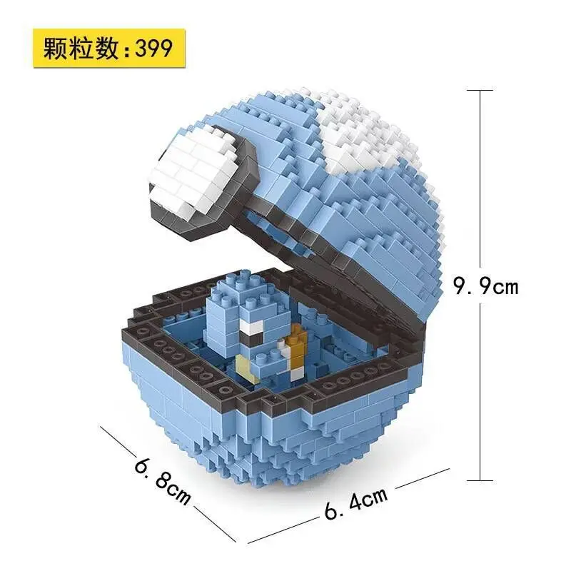 Takara Tomy Покемон маленькие частицы вставки блоки эльф Пикачу мяч мультфильм Аниме