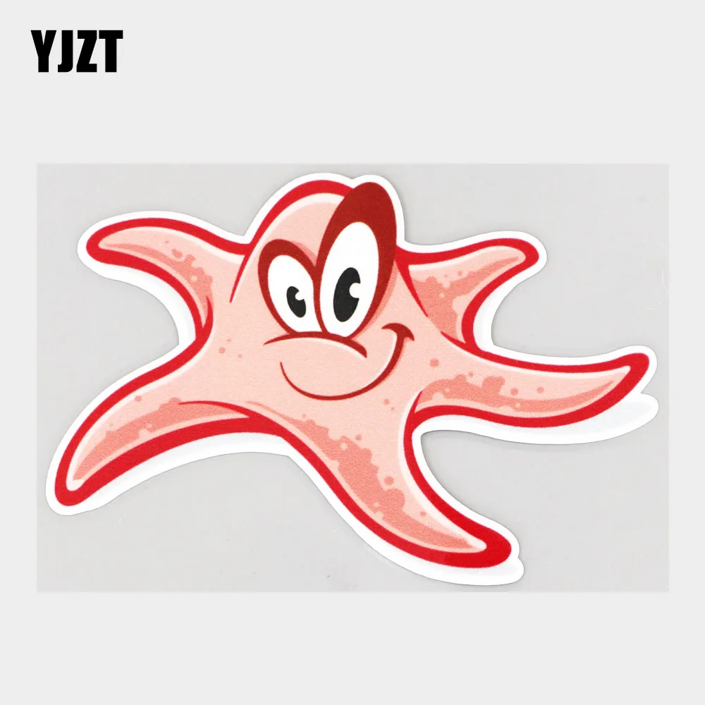 

YJZT 13.8CM×9.3CM Lovely Starfish Cartoon Waterproof Decal PVC Car Sticker 11C-0802