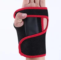 Black red right hand Новинка, фиксатор для запястья, опора для запястья, шина для пальцев, карпальная повязка, стальная пластина, регулируемый бандаж, спортивный браслет, стальная Подставка для рук - Цвет: Black red right hand