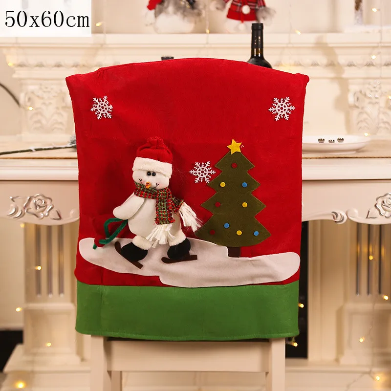 style6 Рождественский стул обеденный стол украшение чехол для спинки стула новогодний декор аксессуары рождественские украшения для домашнего ресторана - Цвет: style6