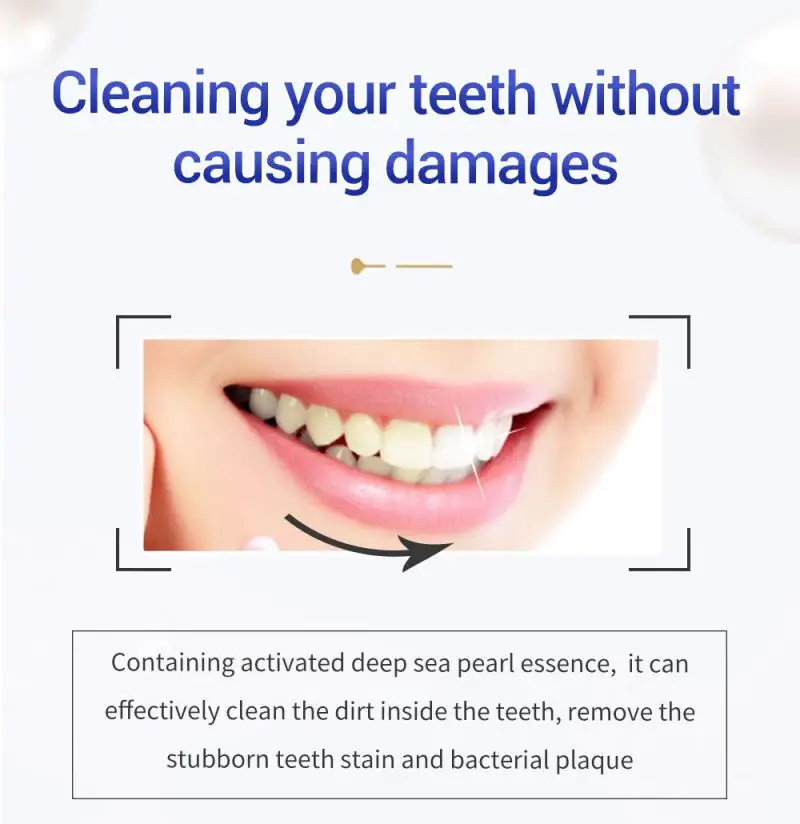 Отбеливающий порошок для зубов 30 г жемчужная эссенция отбеливания и очищения