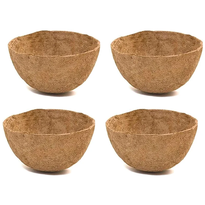 

Coco Liners for Planters 14 Inch,4PCS Circle Replacement Plant Basket Liners Coco Fiber Liner for Hanging Basket