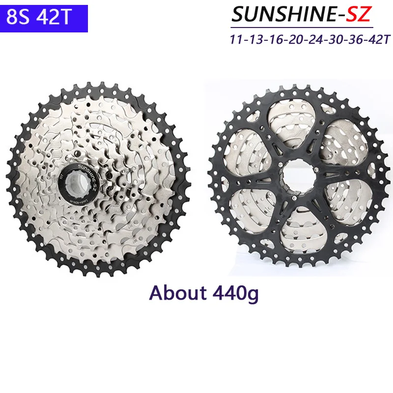 Звездочка велосипедная SUNSHINE 8S Speed 32T 36T 40T 42T маховик велосипедный с широким