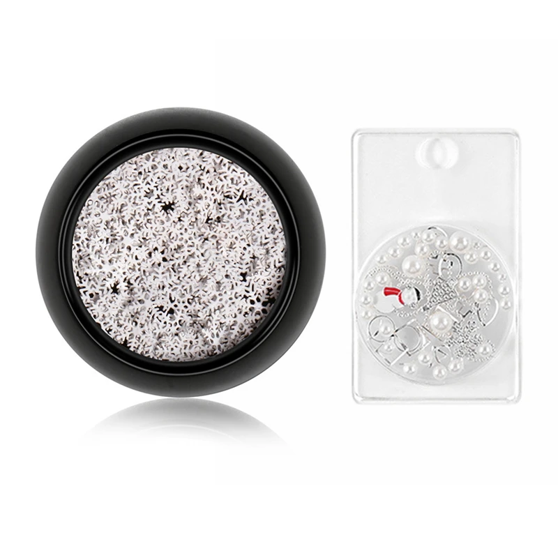 3 вида конструкций с блестками для ногтей Зимние Обертывания в виде снежинок