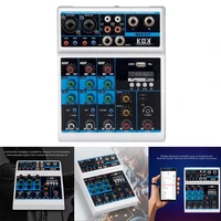 sound card audio mixer sound board console desk system interface 4 channel usb bluetooth 48v power stereo