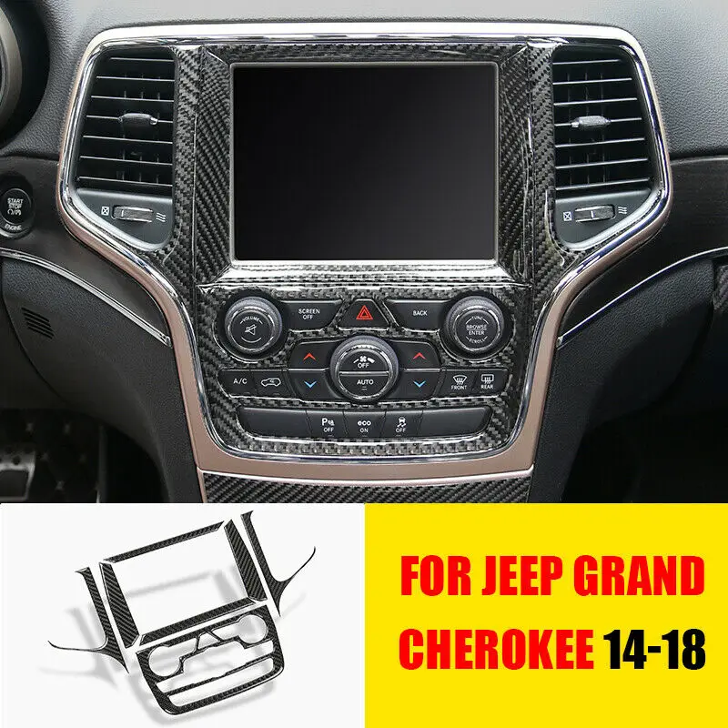 Pcmos аксессуары для интерьера Jeep Grand Cherokee 2014 2015 2016 2017 2018 углеродное волокно стиль GPS
