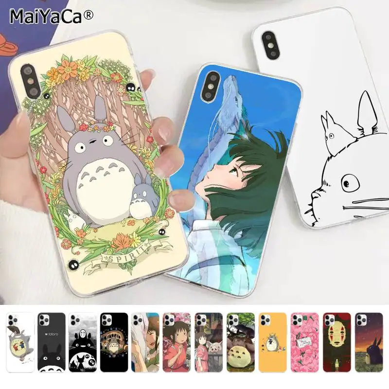 

MaiYaCa Cartoon Studio Ghibli Spirited Away Totoro Phone Cover for iphone SE 2020 11 pro XS MAX 8 7 6 6S Plus X 5 5S SE XR case