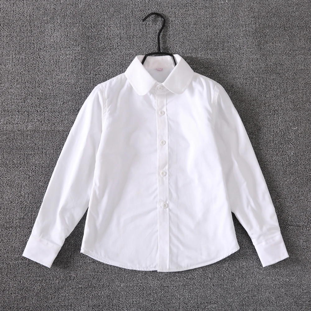 

Girls White Shirts Long Sleeve Peter Pan Collar Blouse 8 10 12 14 years Teen Girls School Clothing