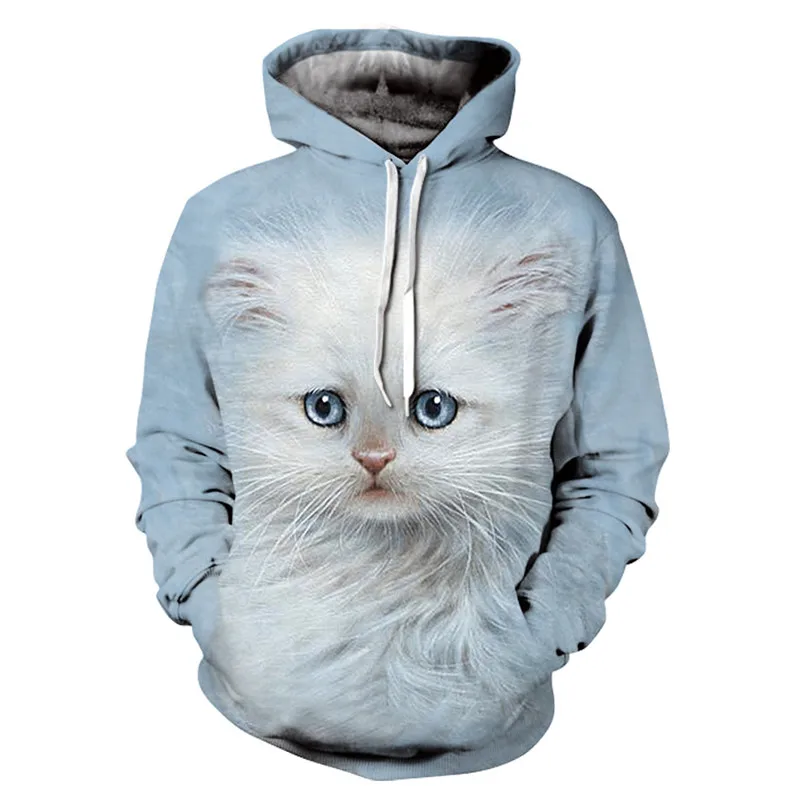 

Hoodie 2021 Fall Hot-selling Brand Fashion Top Men and Women Long Sleeve 3D Printing Cat Anime Crew Neck Pullover Sportswear