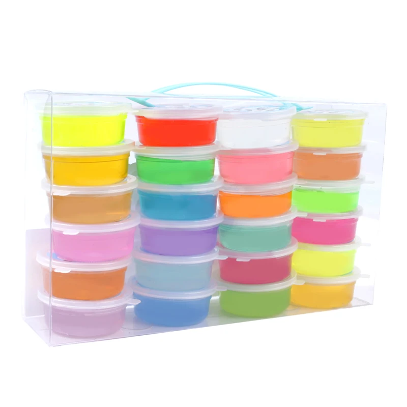 24 шт. прозрачный слизь игрушки клей для страз пушистого шпатлевка облако