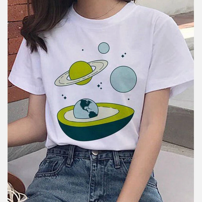 Universe Graphic Женская футболка Camisas Mujer одежда уличная размера плюс женская оверсайз