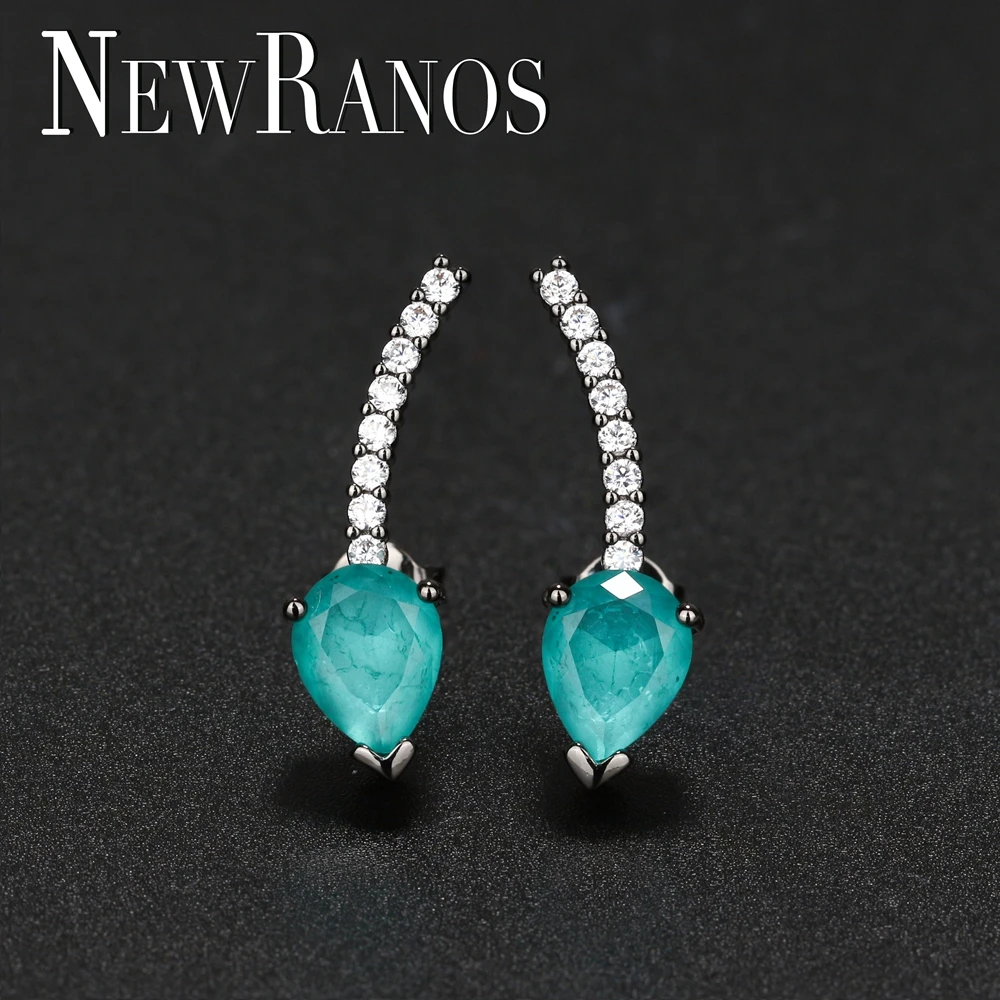 Серьги Newranos из сплава камня серьги в виде капли воды с фианитом модные ювелирные