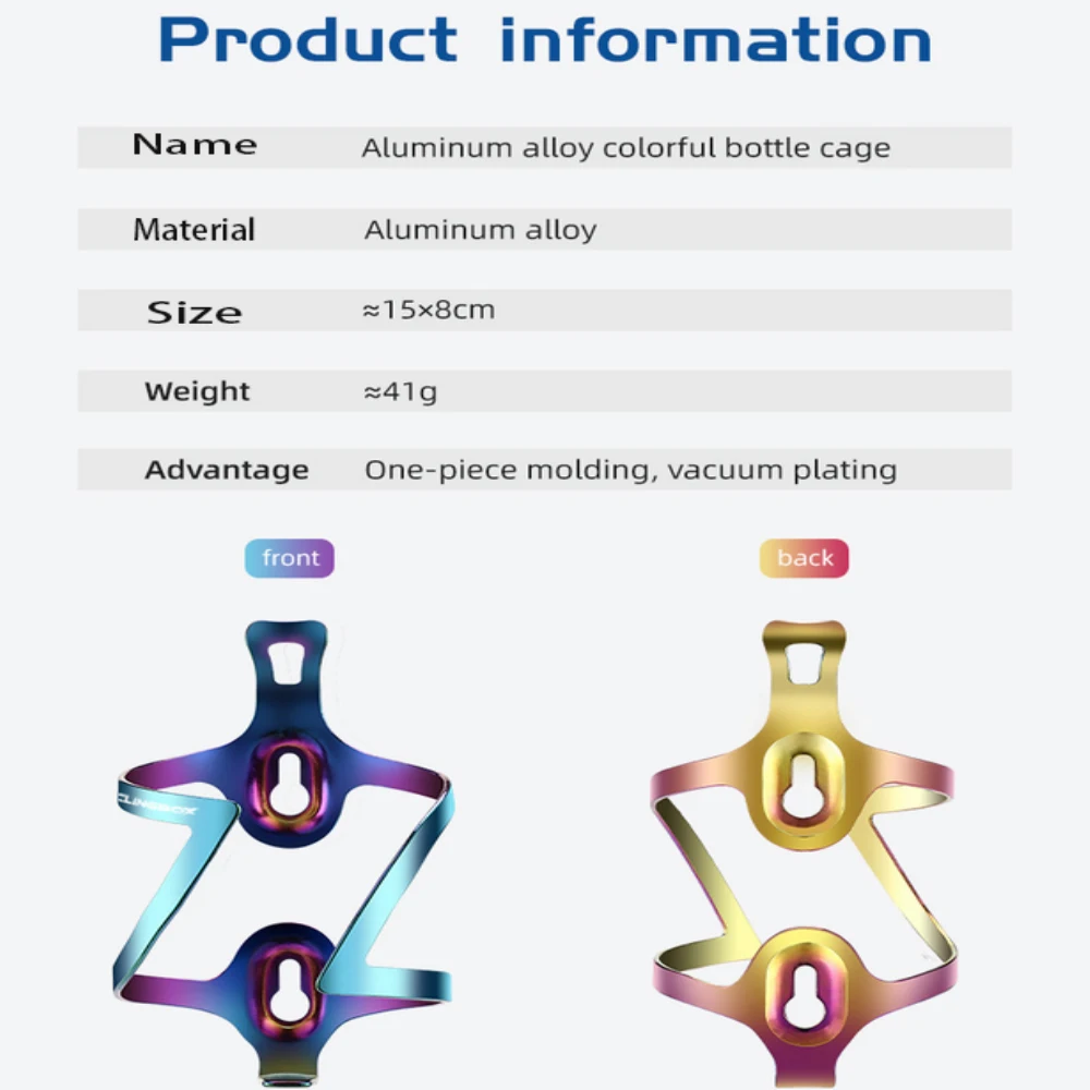 

1PC Bike Water Bottle Holder Aluminum Alloy Bicycle Kettle Rack Ultralight Colorful MTB Water Bottle Cage Cycling Accessories