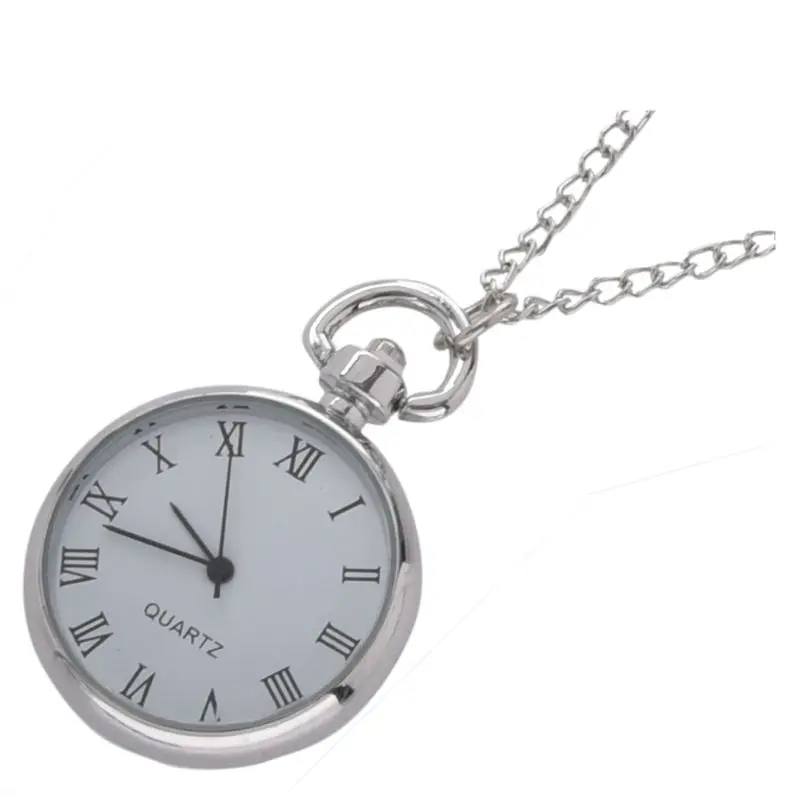 

Antique Dial Quartz Round Pocket Watch with chain Mechanical Movement Pendant Necklace Watch Roma number For Men Women lady girl