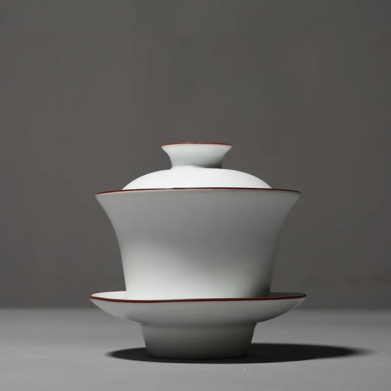 150 мл из белой керамики Gaiwan китайский фарфор Чай чашка чайный набор кунг фу