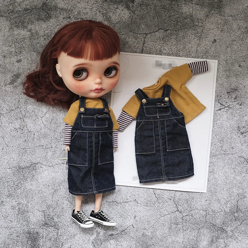 Новинка 1/6 кукла слюнятый короткий нагрудник брюки Blyth одежда для шарнирного