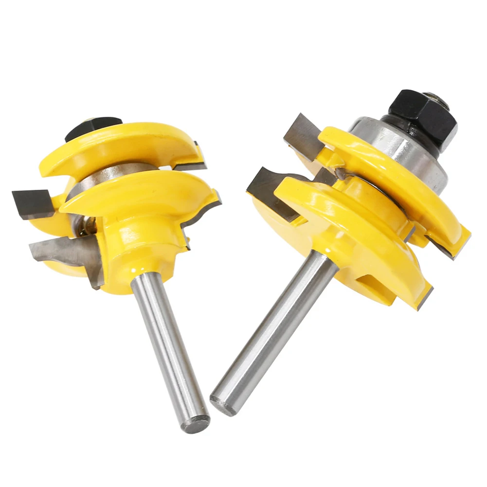 

3pcs/set Practical With 1/4Inch Shank For Woodworking Multifunction Repair Rail Easy Install Durable Cabinet Door Router Bits