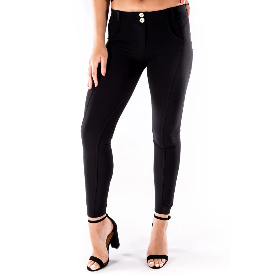 

Gym Fairy Middle Waist black lulu Women's Straight Leg Plus Size Jeggings Mom Femme Shapewear Bodysuit Push Up Pants