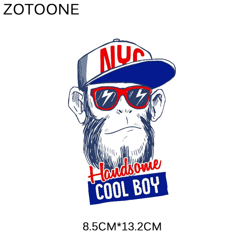Модные термонаклейки ZOTOONE с изображением обезьяны для одежды | Дом и сад