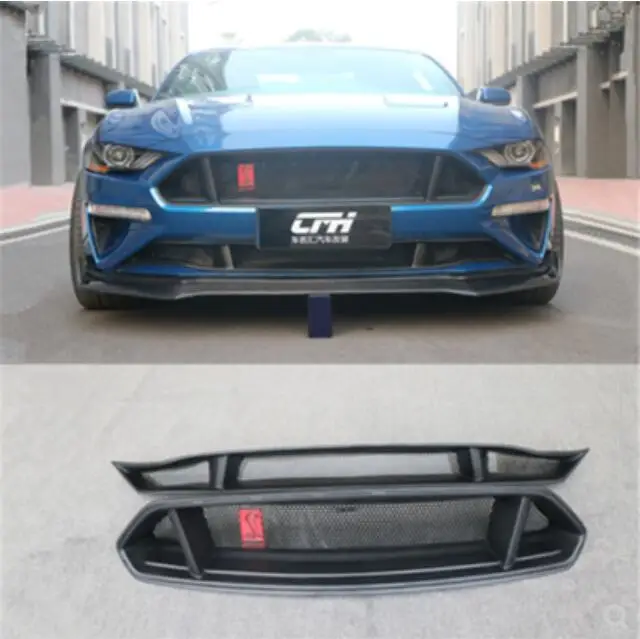 Mustang GT углеродное волокно автомобильный передний бампер гоночные решетки решетка Вокруг Накладка для Ford Mustang
