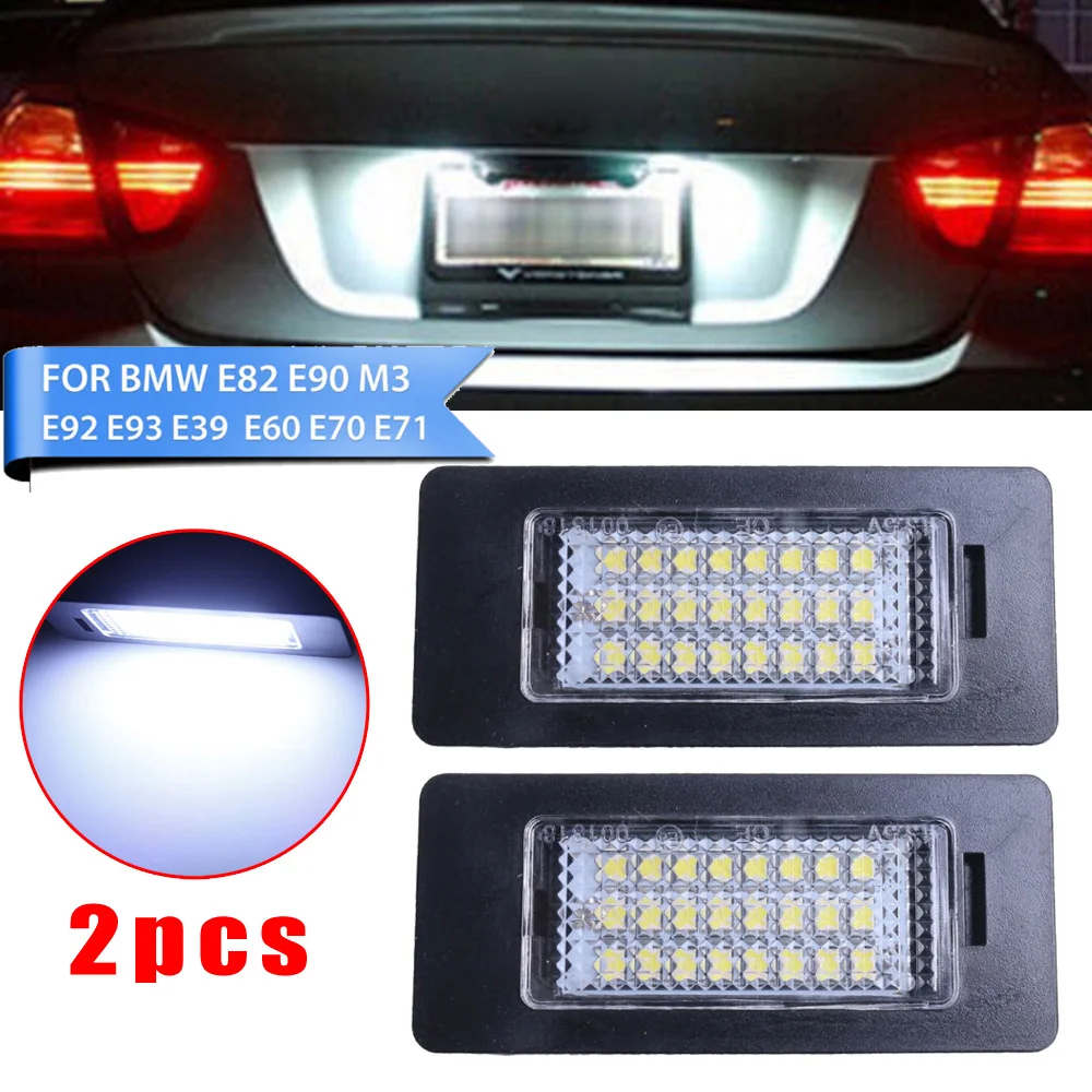 

High Brightness License Plate Number Lights 24LED E70 E39 F30 6000-6500K New