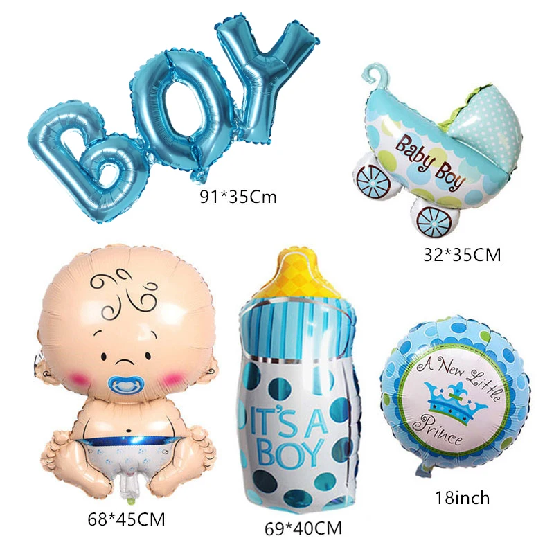 BOY set Детский баннеры для мальчиков и девочек, детские воздушные шары, украшения для дня рождения, вечерние подарки для детей - Цвет: BOY set