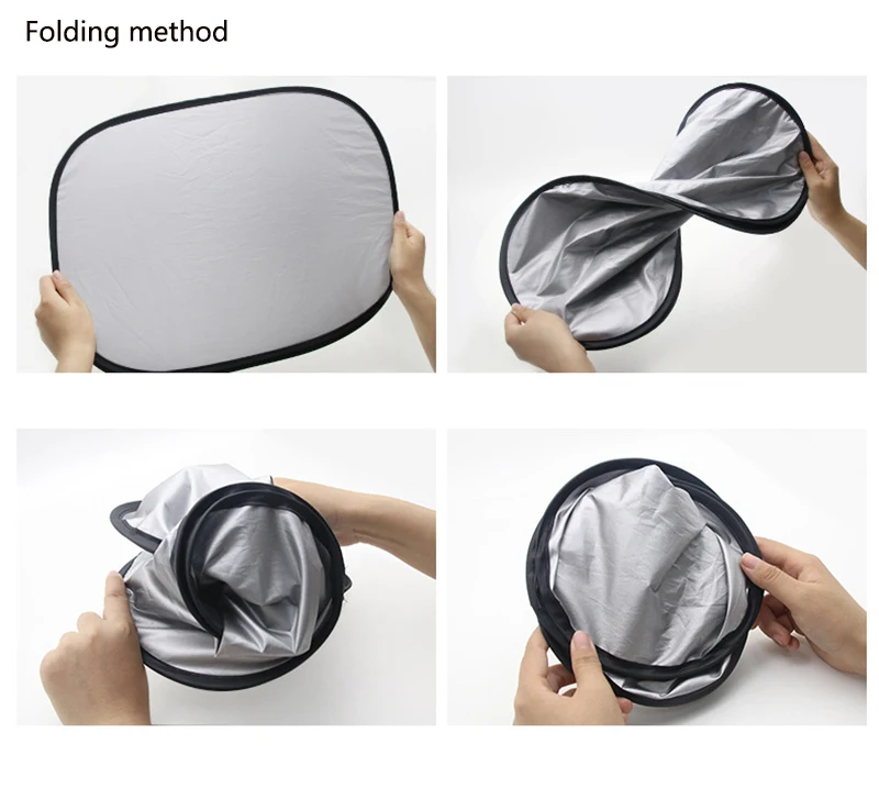 1Set Car Windshield Rear Visor UV Protection Side Window Sunshade Coating Silver Cloth Film Sunscreen Curtain Cover | Автомобили и