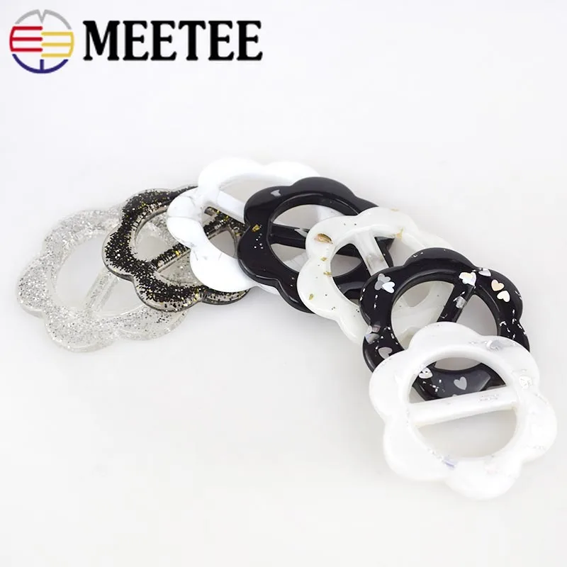 Пряжка Meetee трехскользящая из смолы для шарфа 10 шт. 25/30 мм пряжка украшения талии