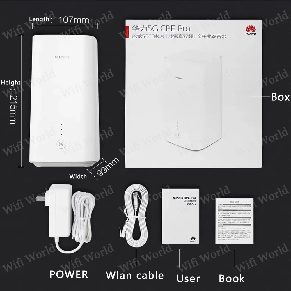 Huawei 5G CPE Pro (H112 372) NSA + SA (n41/n78) 4G LTE (B1/3/5/7/8/18/19/20/28/32/34/38/39/40/41/42/43) беспроводной домашний