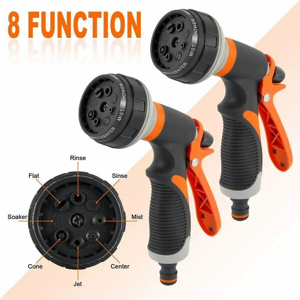 8 шаблонов садовый водяной пистолет шланг сопло многофункциональное бытовое