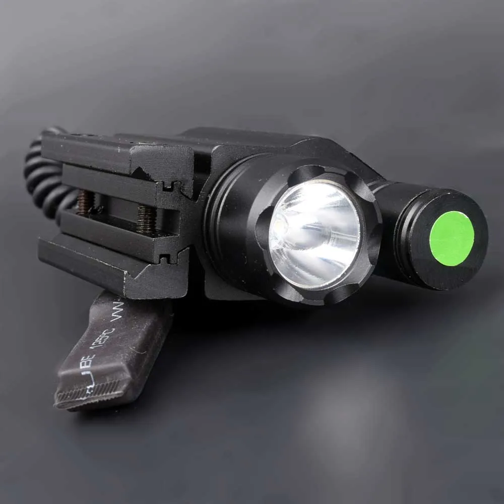 Тактический светодиодный фонарь зеленый/красный лазерный прицел для