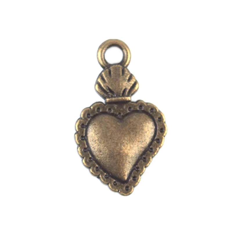 

Wholesale Shell Heart Pendant Retro Bronze Tone Leather Chain Style Necklace Pendant Alloy Jewelry Accessories 50pcs/lot: