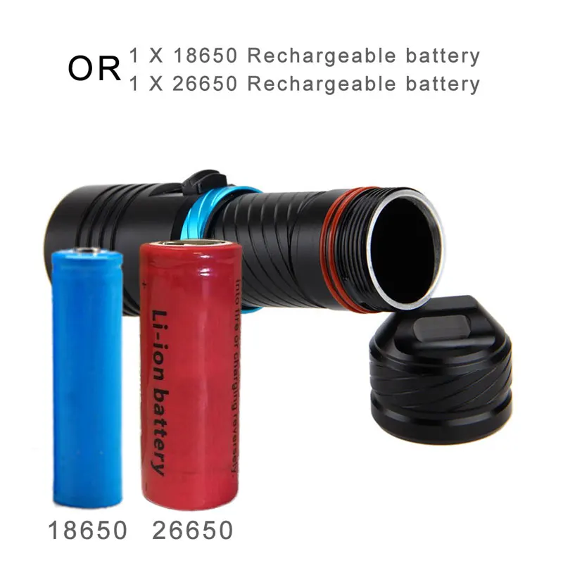 Профессиональный фонарь L2 для дайвинга подводный светодиодный 200 м подводные