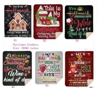 Пледы одеяло 3D печатных Рождество бархат Плюшевые шерпа Флисовое для дивана