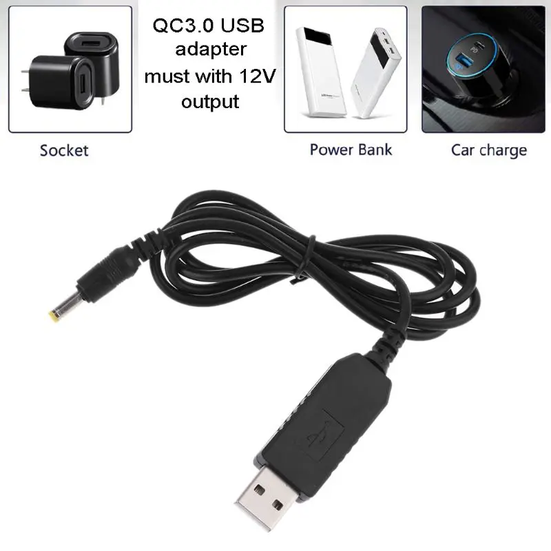 Светодиодный кабель питания QC 3 0 с USB на 5 12 В регулируемым напряжением 4 0x1 7 мм для