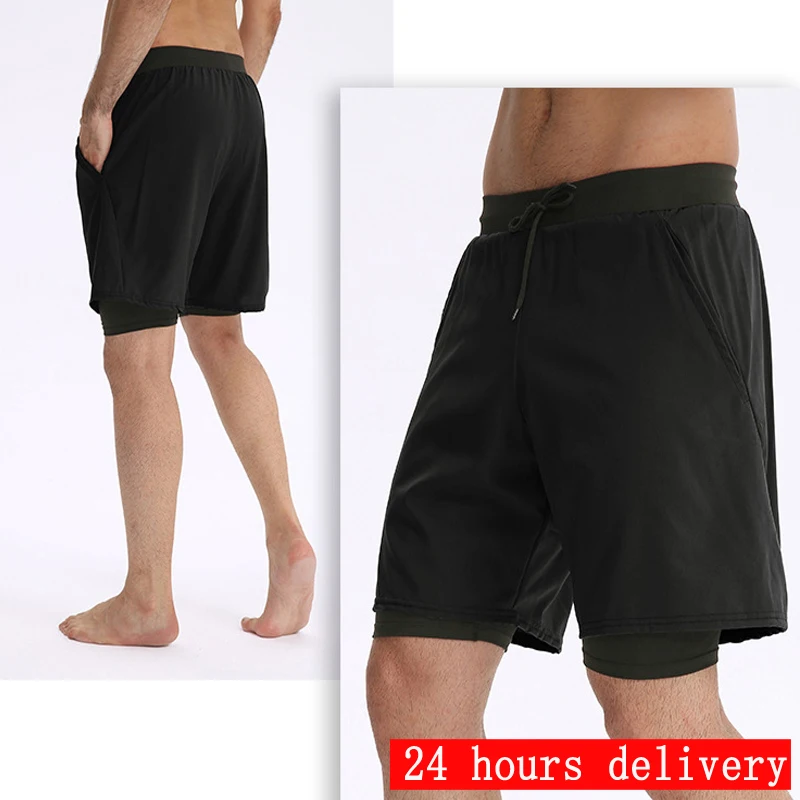 

2021 New Running Shorts Double Dry Gym Exercise Shorts Jogging Exercise Shorts Men's Biking Shorts Beach Shorts Hiking pants