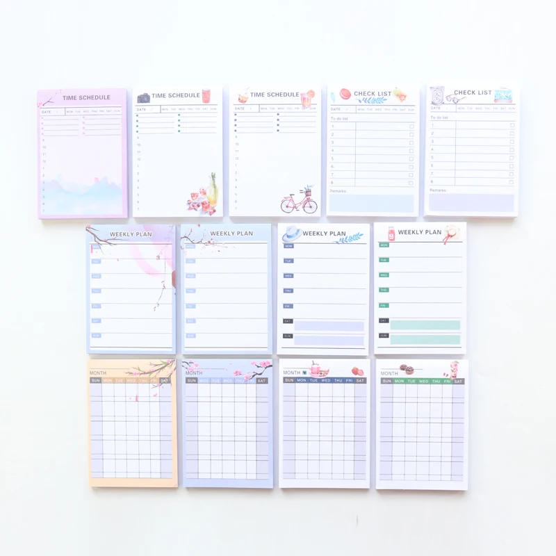 Domikee милый каваи китайский мультфильм карманный планировщик времени повестки