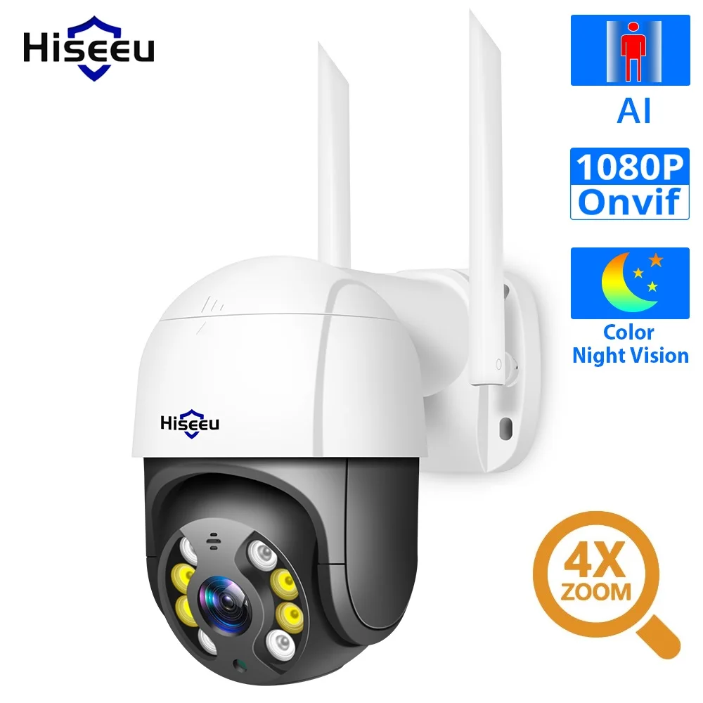 2MP PIZ IP WIFI камера купольная Беспроводная 1080P ONVIF наружная 4X цифровая зум аудио сеть