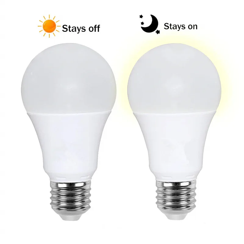 

110V 220V Night Lamp Dusk to Dawn Security Light E27 B22 LED Light Sensor Bulb 10W 15W Automatic On/Off for Indoor Outdoor