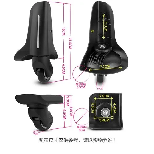 W004 Long 1Pair-2PCS Чехол на колесиках, универсальный шкафчик на колесиках, чемодан, роликовый костюм, чехол на колесиках, тканевая коробка для багажа, Сменные аксессуары для колес - Цвет: W004 Long 1Pair-2PCS