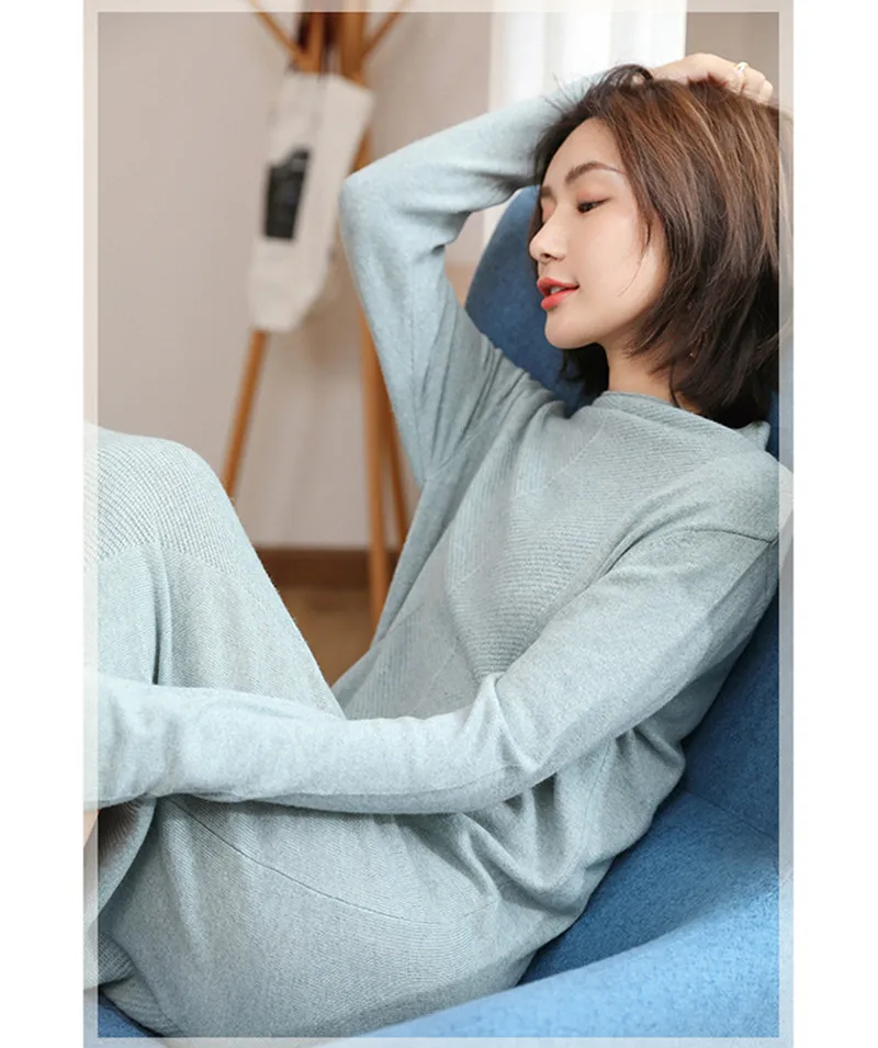 2020 High-end New Cashmere Sweater Dress Women Fashion Casual fall/winter knit sweater dress O-Neck Pullovers | Женская одежда