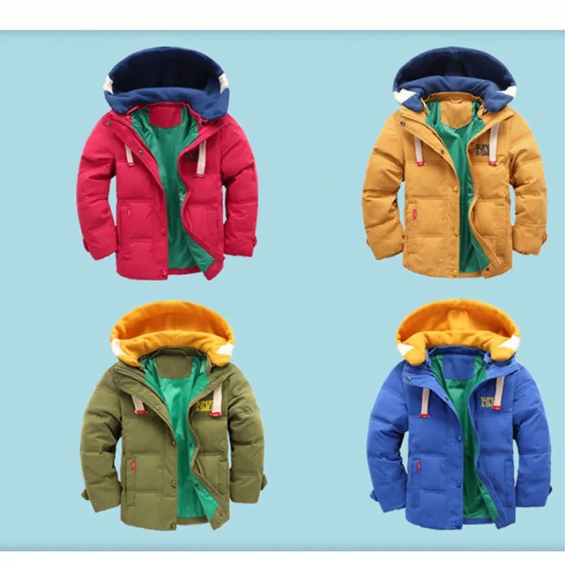 4 цвета теплая Модная Повседневная однотонная зимняя куртка Детская короткая