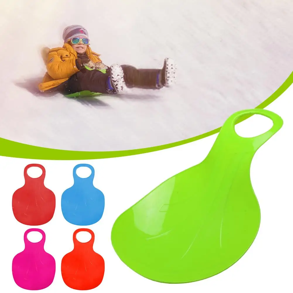 

1 шт. снежные сани доска эластичный портативный снег слайдер многоцветный большой прочный лыжный скейтборд для детей 20,87x14,17 дюйма