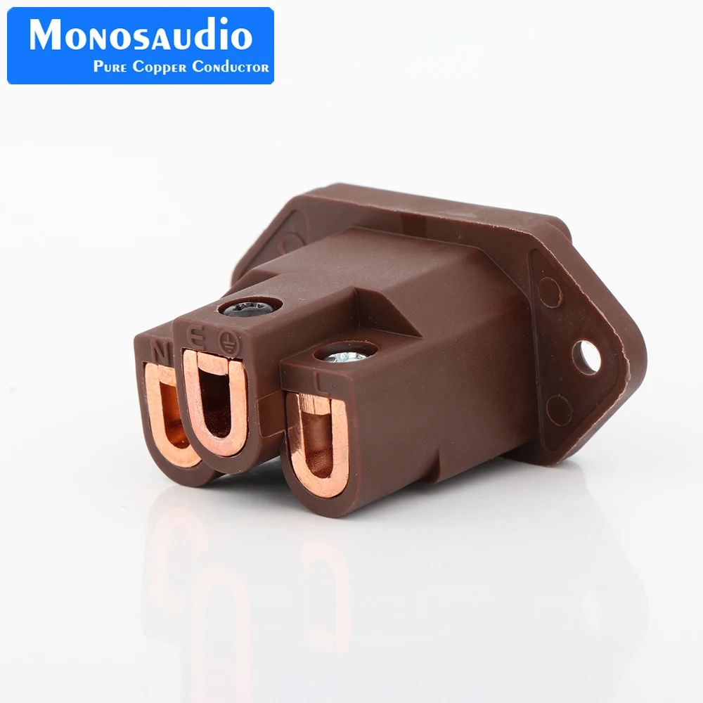 

Monosaudio IC71(C) 99.998% Copper Non Solder Hi End IEC Socket Inlet,pure copper IEC Inlet Socket Power IEC Socket