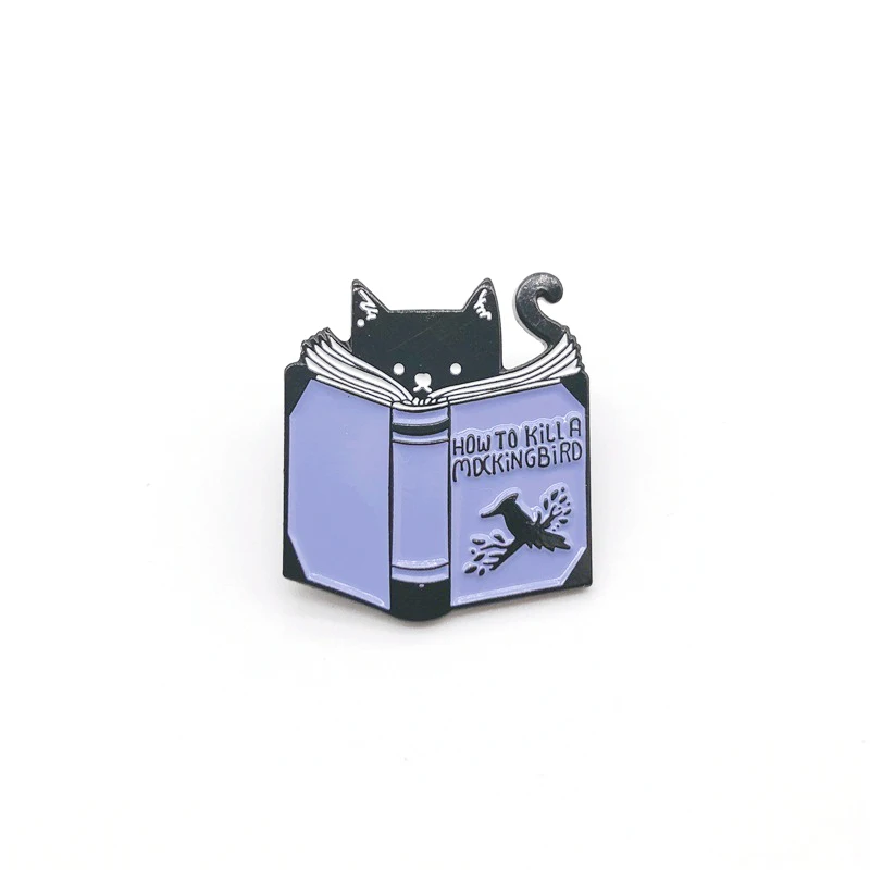 Эмалированные булавки в виде мультяшных книг броши для чтения забавных собак и