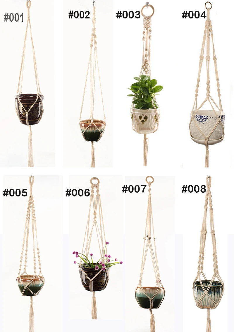 Hot sales handmade macrame plant hanger flower /pot hanger for wall decoration countyard garden