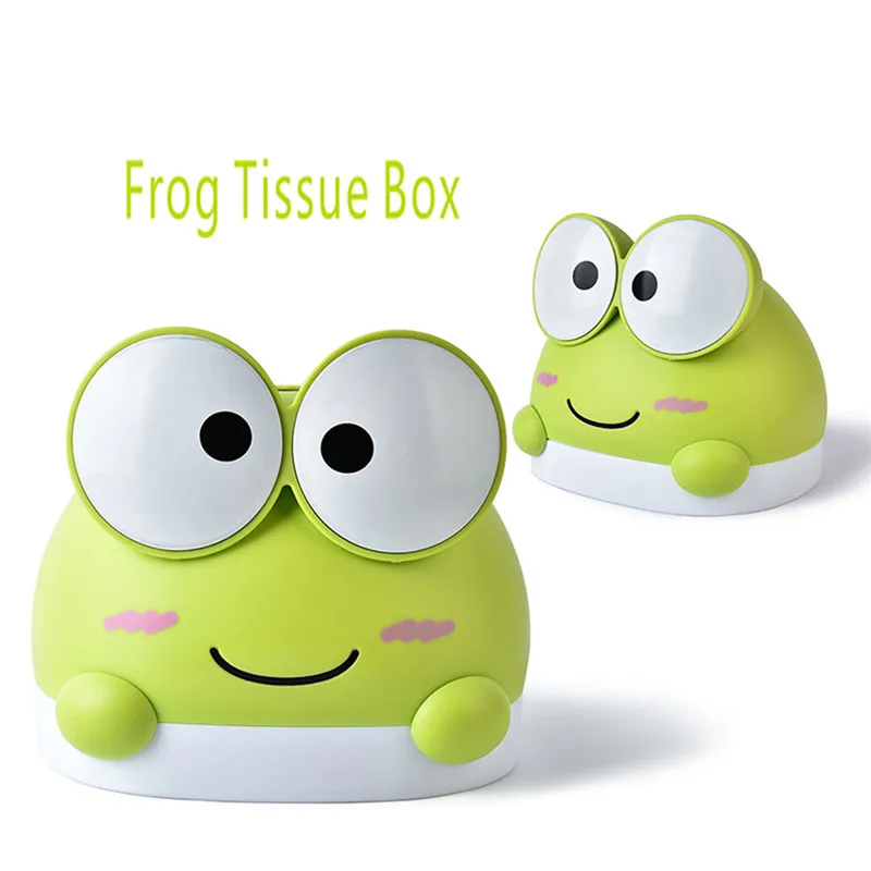 Пластиковый милый маленький зеленый желтый розовый Лягушка Коробка для