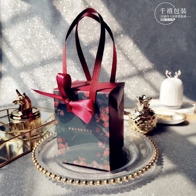 Портативная упаковка для печенья и выпечки цвет розы