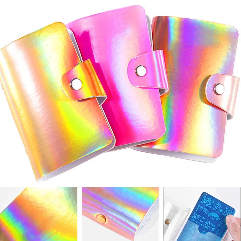 1 шт. голографическая штамповочная пластина чехол для дизайна ногтей Держатель